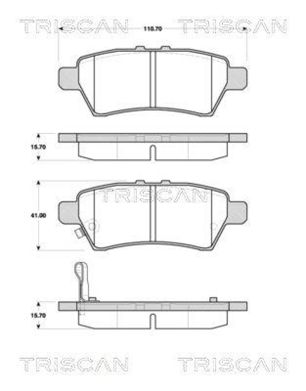 TRISCAN 8110 14045 Bremsbelag Hinten für Nissan Pathfinder