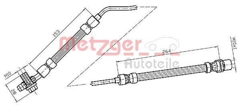 METZGER 4116217 Bremsschlauch für BMW HA rechts