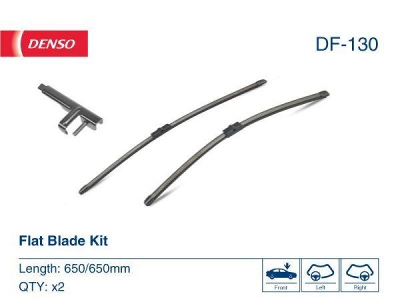 DENSO DF-130 Wischer Flat Blade Kit CITROËN XSARA PICASSO (N68) 1.6 16V (05-11)