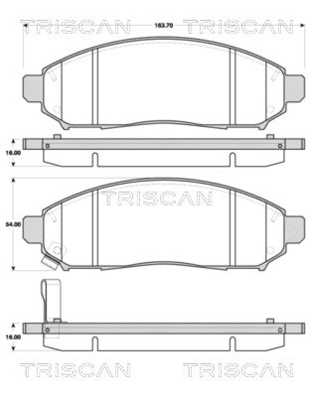 TRISCAN 8110 14046 Bremsbelag Vorne für Nissan