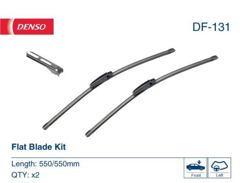 DENSO DF-131 Wischer Flat Blade KIT MERCEDES-BENZ C-KLASSE (W203) C 180 Kompressor (02-07)