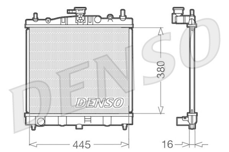 DENSO DRM46002 Kühler NISSAN MICRA III (K12) 1.2 16V (2003 - 2010)