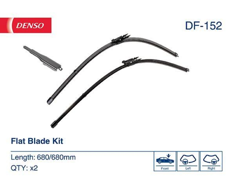 DENSO DF-152 Wischer Flat Blade KIT FORD MONDEO V Turnier (CF) 2.0 TDCi (14-)