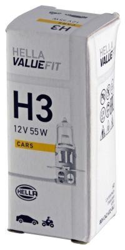 HELLA 8GH 242 632-041 Glühleuchte 12V H3 PK22s