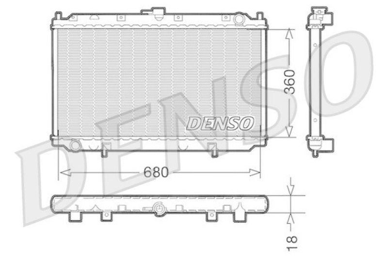 DENSO DRM46011 Kühler NISSAN PRIMERA Traveller (WP11) 1.8 16V (1999 - 2001)