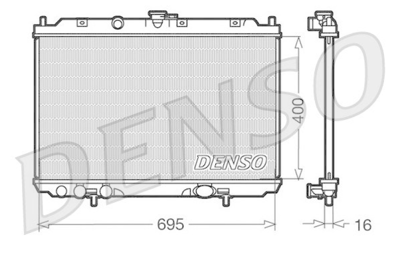 DENSO DRM46013 Kühler NISSAN ALMERA TINO (V10) 1.8 (2002 - )