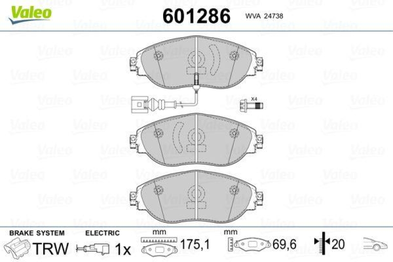 VALEO 601286 SBB-Satz PREMIUM