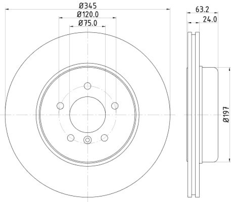 HELLA 8DD 355 119-341 Bremsscheibe für BMW