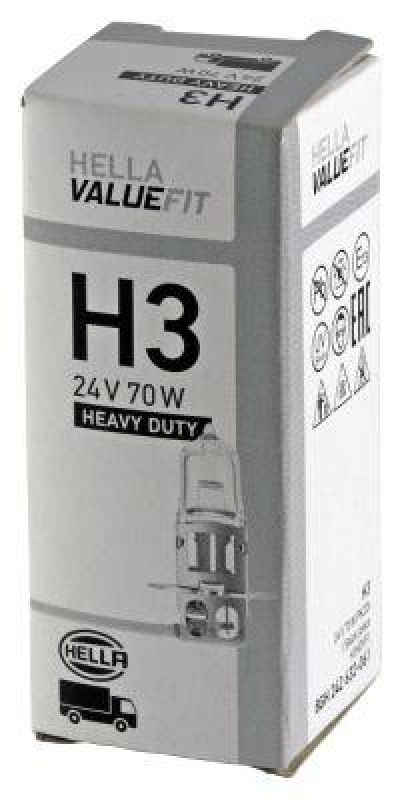 HELLA 8GH 242 632-061 Glühleuchte 24V H3 PK22s