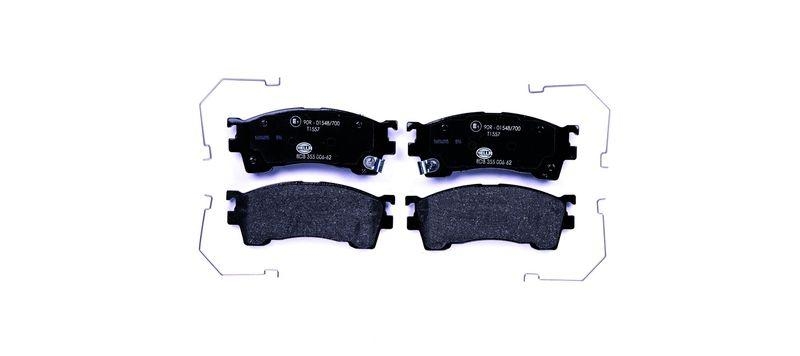 HELLA 8DB 355 006-621 Bremsbelagsatz, Scheibenbremsbelag für MAZDA/FORD USA