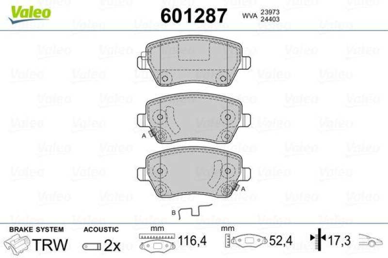 VALEO 601287 SBB-Satz PREMIUM