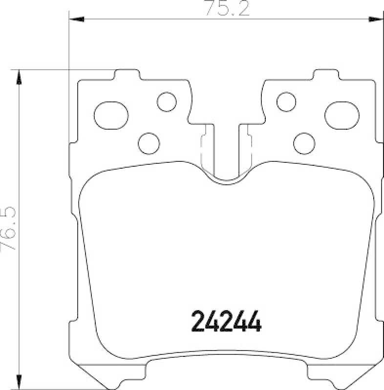 HELLA 8DB 355 006-651 Bremsbelagsatz, Scheibenbremsbelag für LEXUS LS (UVF4/USF4)