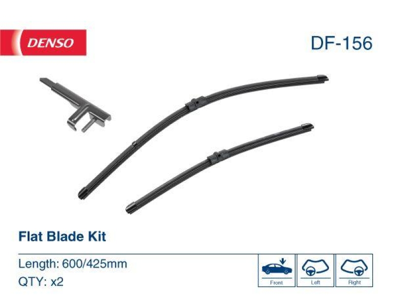 DENSO DF-156 Wischer Flat Blade KIT FIAT CROMA (194_) 1.9 D Multijet (05-20)