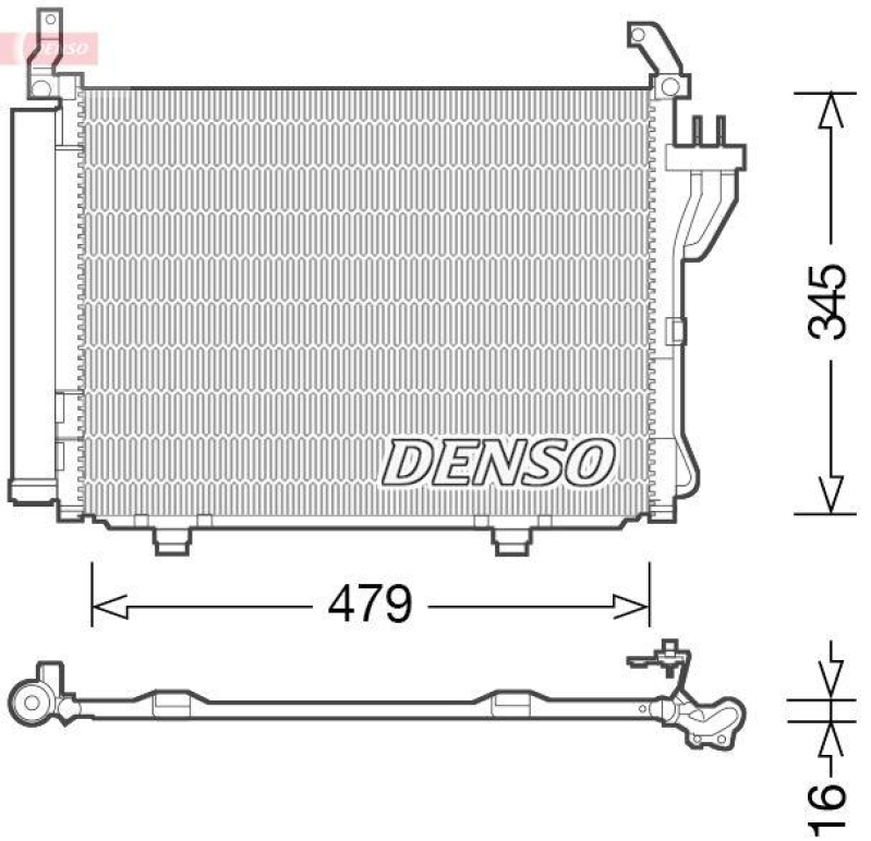 DENSO DCN41002 Kondensator HYUNDAI i10 (PA) 1.1 01/2008->