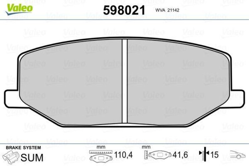 VALEO 598021 SBB-Satz PREMIUM