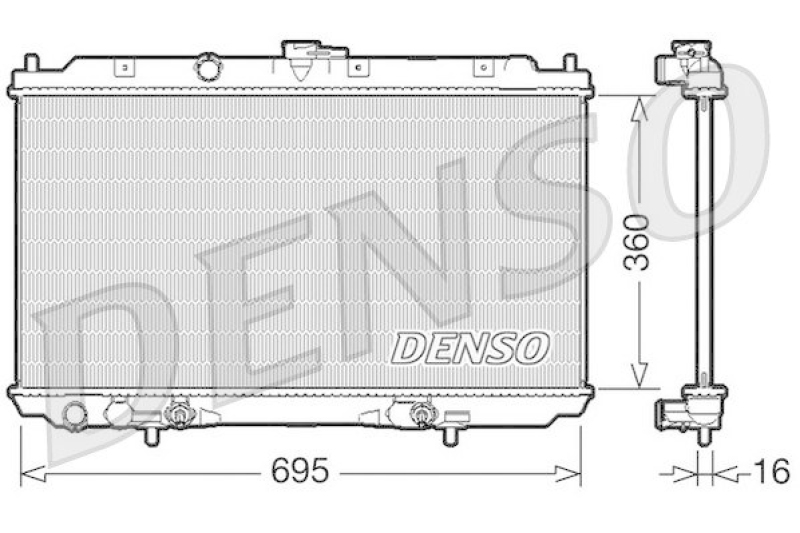 DENSO DRM46024 Kühler NISSAN ALMERA TINO (V10) 1.8 (2000 - )