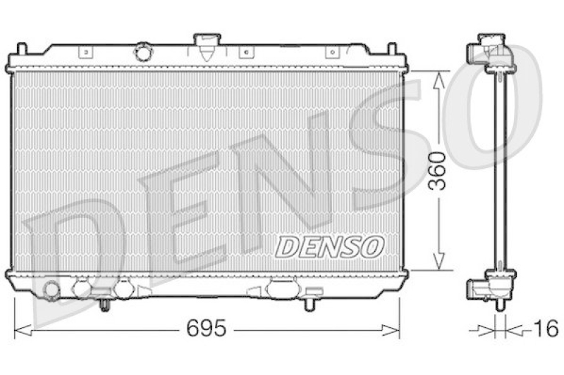 DENSO DRM46025 Kühler NISSAN ALMERA II Hatchback (N16) 1.5 dCi (2003 - )