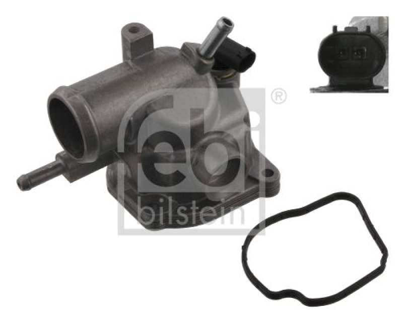 FEBI BILSTEIN 38288 Thermostat mit Gehäuse, Dichtung und Temperaturschalter für Mercedes-Benz