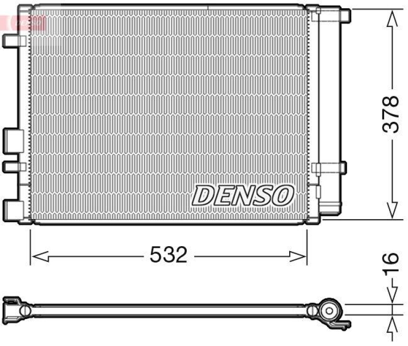 DENSO DCN41006 Kondensator HYUNDAI i20 (PB, PBT) 1.4 CRDi 08/2008->