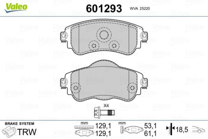 VALEO 601293 SBB-Satz PREMIUM