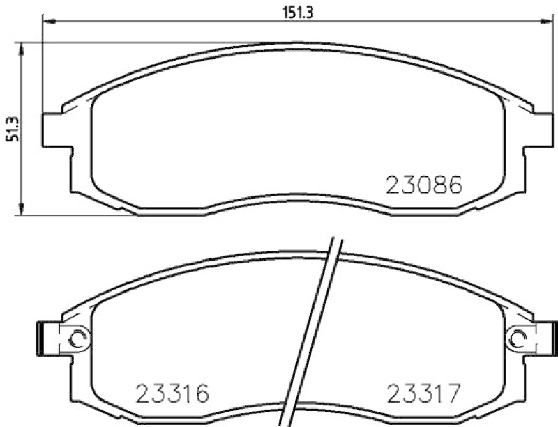 HELLA 8DB 355 006-731 Bremsbelagsatz Scheibenbremse