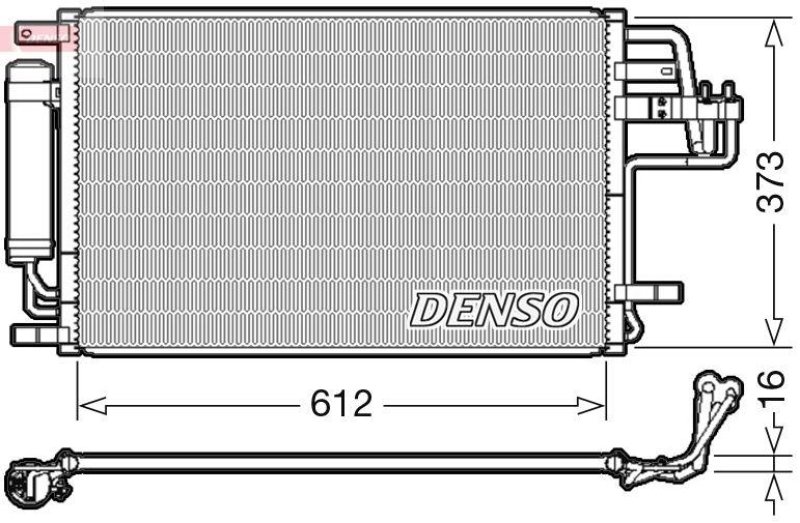 DENSO DCN41007 Kondensator KIA SPORTAGE (JE_, KM_) 2.0 i 16V 09/2004->