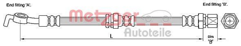 METZGER 4110192 Bremsschlauch für CHEVROLET HA links