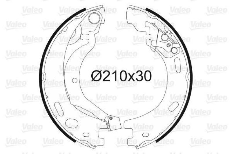 VALEO 564199 Bremsbacken-Satz