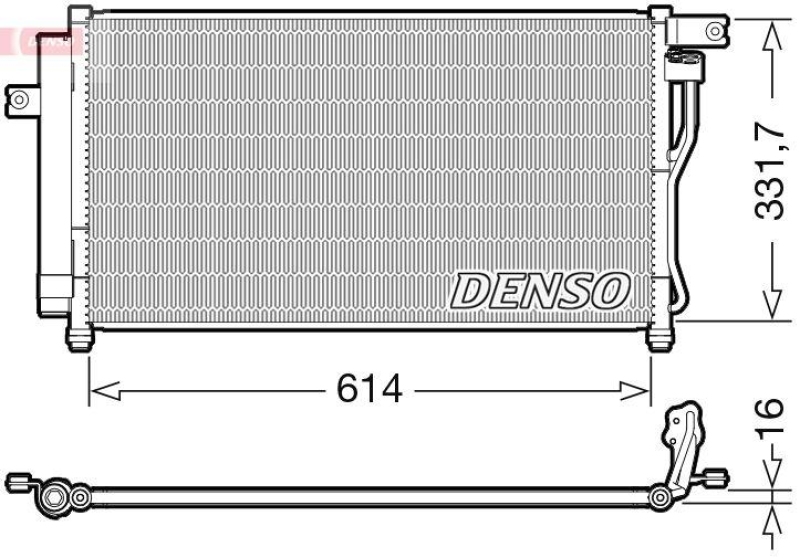 DENSO DCN41009 Kondensator A/C HYUNDAI ACCENT III (MC) (05-10)