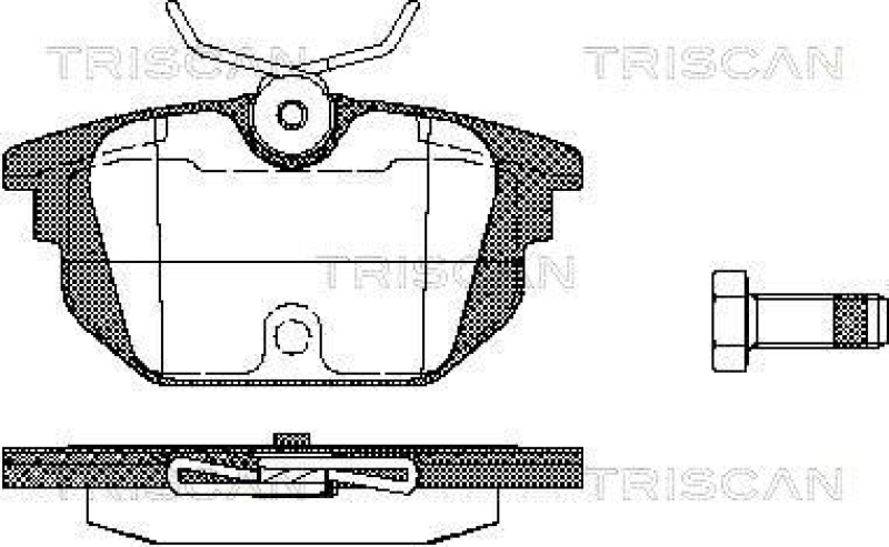 TRISCAN 8110 15008 Bremsbelag Hinten für Alfa Romeo, Fiat