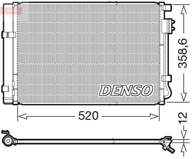 DENSO DCN41011 Kondensator A/C HYUNDAI i20 (PB, PBT) (12-15)