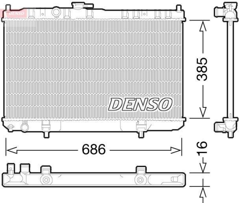 DENSO DRM46034 Kühler NISSAN ALMERA CLASSIC