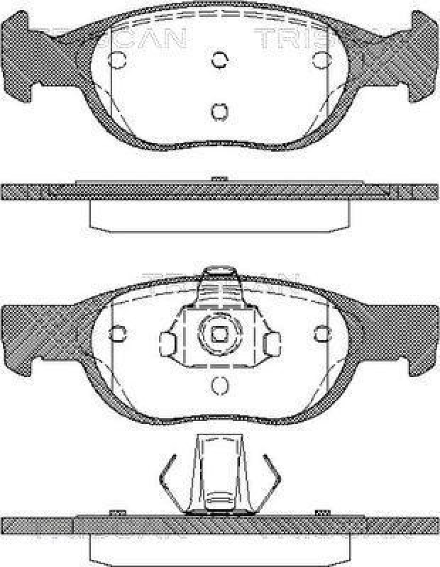 TRISCAN 8110 15010 Bremsbelag Vorne für Fiat Punto