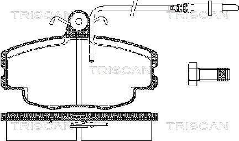 TRISCAN 8110 38982 Bremsbelag Vorne für Citroen Zx