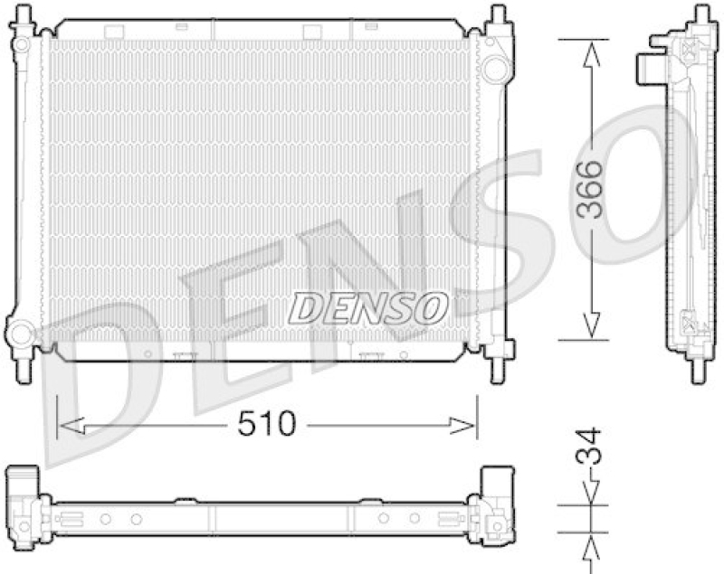 DENSO DRM46037 Kühler NISSAN NOTE (E11) 1.5 dCi (2006 - )