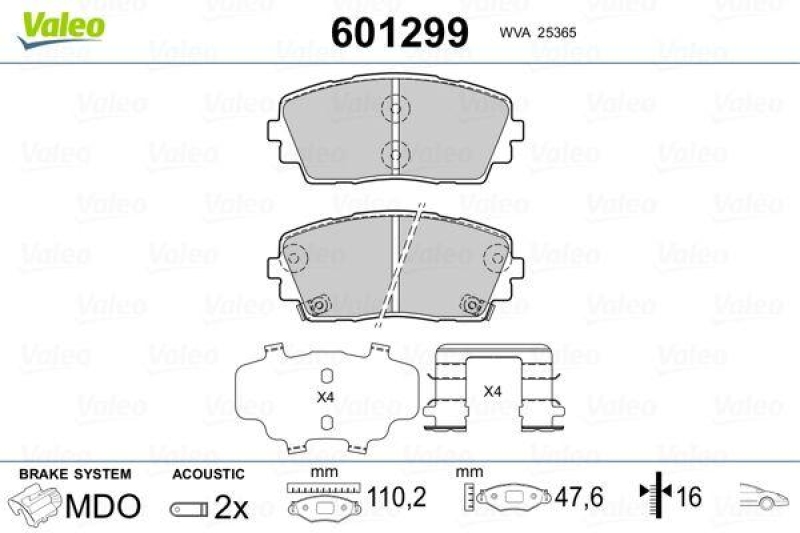 VALEO 601299 SBB-Satz PREMIUM