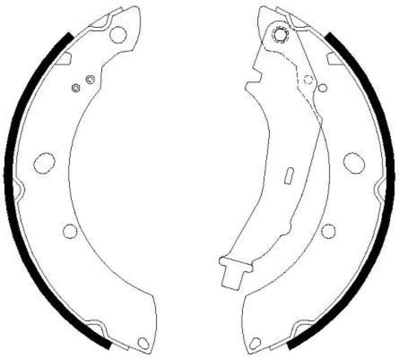 HELLA 8DA 355 051-311 Bremsbackensatz, Feststel