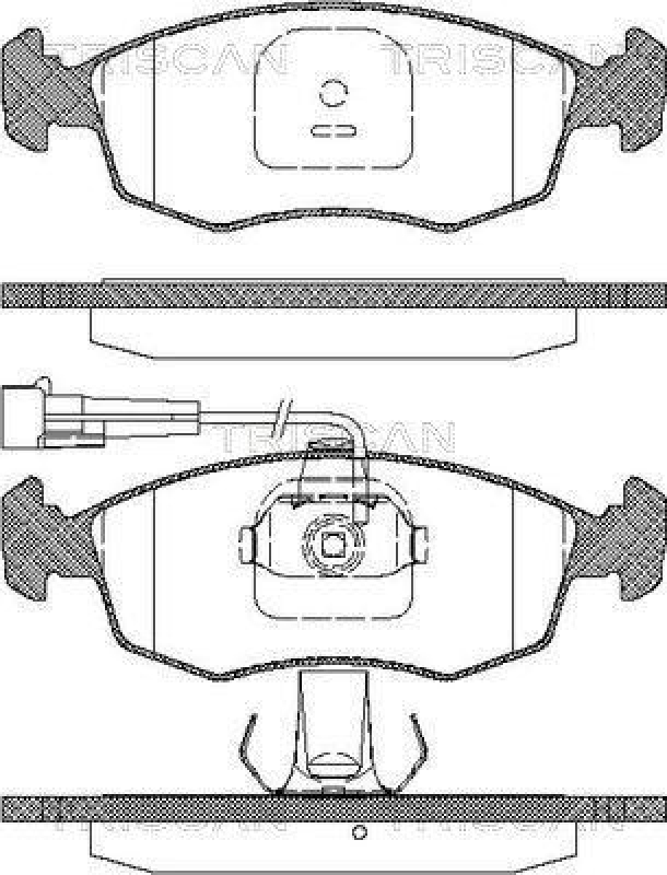 TRISCAN 8110 15015 Bremsbelag Vorne für Fiat Dublo