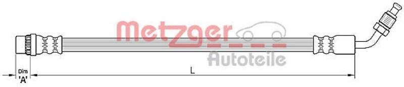 METZGER 4110210 Bremsschlauch für NISSAN/OPEL/RENAULT VA