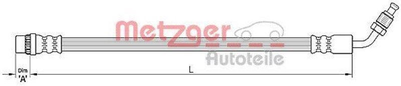 METZGER 4110210 Bremsschlauch für NISSAN/OPEL/RENAULT VA