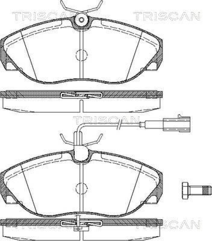 TRISCAN 8110 15016 Bremsbelag Vorne für Fiat Ducato