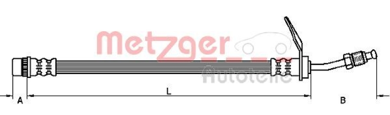 METZGER 4110211 Bremsschlauch für NISSAN