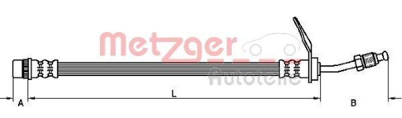 METZGER 4110211 Bremsschlauch für NISSAN