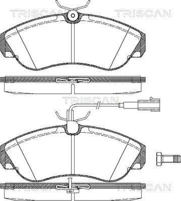 TRISCAN 8110 15017 Bremsbelag Vorne für Fiat Ducato