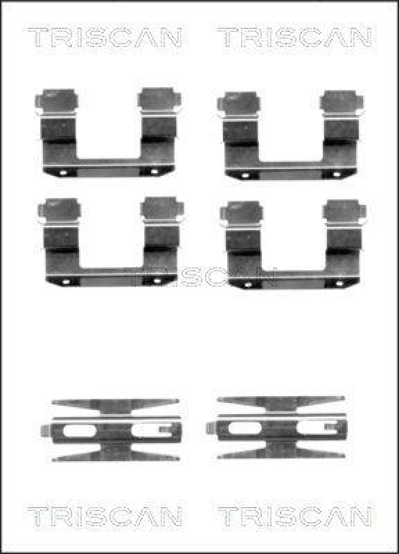 TRISCAN 8105 431618 Montagesatz, Scheibenbremsbelag für Hyundai