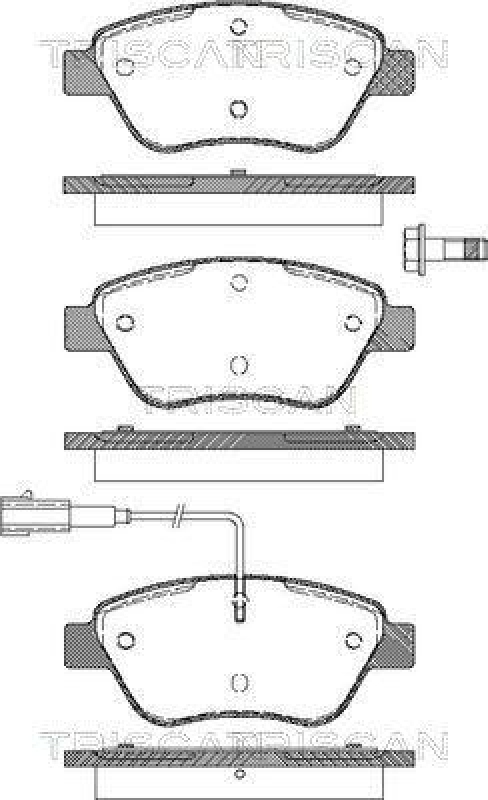 TRISCAN 8110 15019 Bremsbelag Vorne für Fiat Stilo