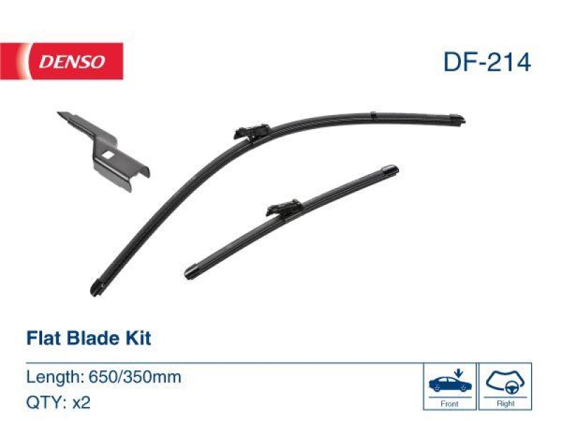 DENSO DF-214 Wischer Flat Blade KIT FIAT 500L (351_, 352_) 1.4 (13-)