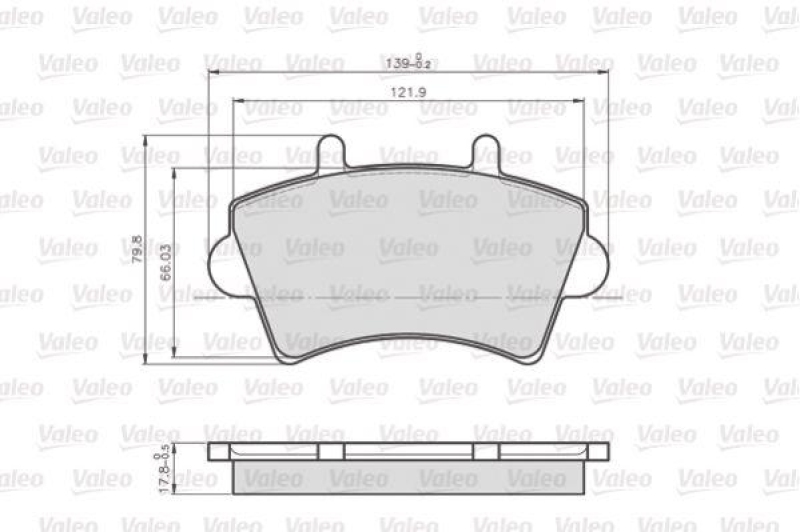 VALEO 872613 LCV Bremsbelagsatz