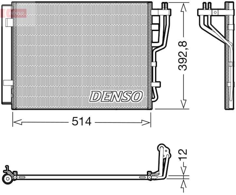 DENSO DCN41014 Kondensator A/C HYUNDAI i30 (FD) (07-11)