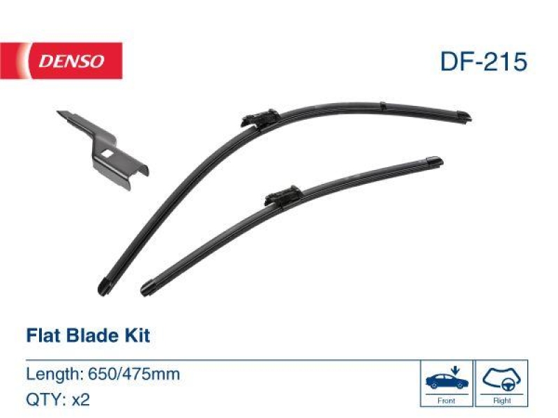 DENSO DF-215 Wischer Flat Blade KIT BMW 2 Gran Tourer (F46) 218 d 2.0 (14-)